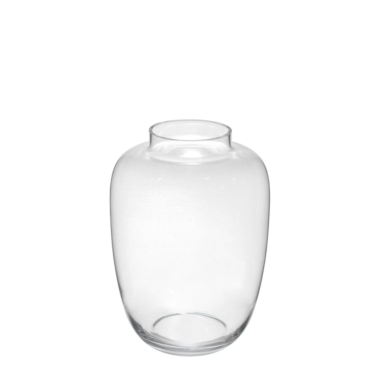 Clear Balloon Glass Vase - 35cm Large Home Decor Accent Glass Vessel