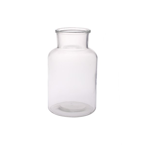 Clear Apothecary Bottle Glass Vase - 10cm Home Decor Floral Container