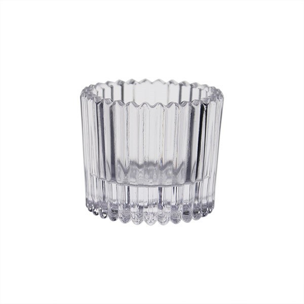 Clear Glass Tealight Holder - Elegant Home Decor Candle Stand