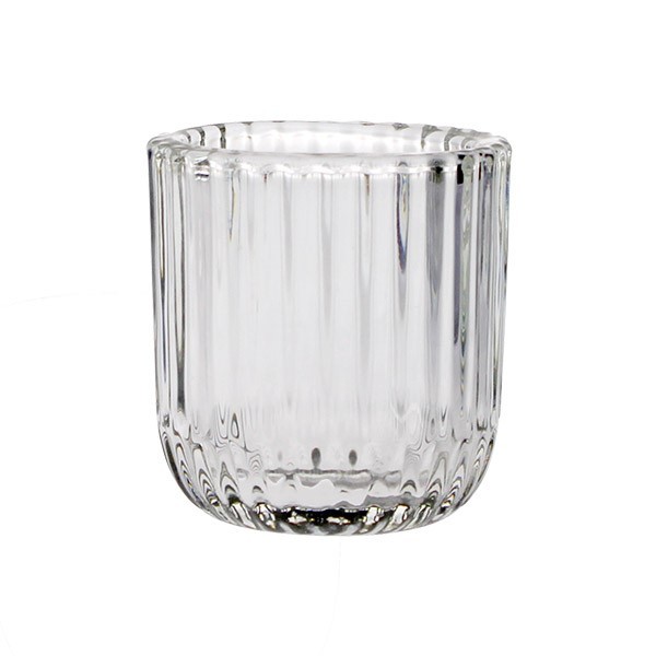 Clear Orla Glass 9cm Tealight Holder - Elegant Home Lighting Accessory