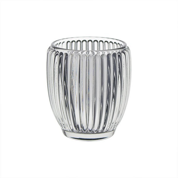 Clear Glass Tulip Shaped Tealight Holder - Home Decor Candle Light Holder