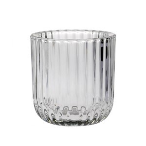 Clear Glass DarcieRounded Base Tealight Holder - Elegant Home Decor Candle Holder