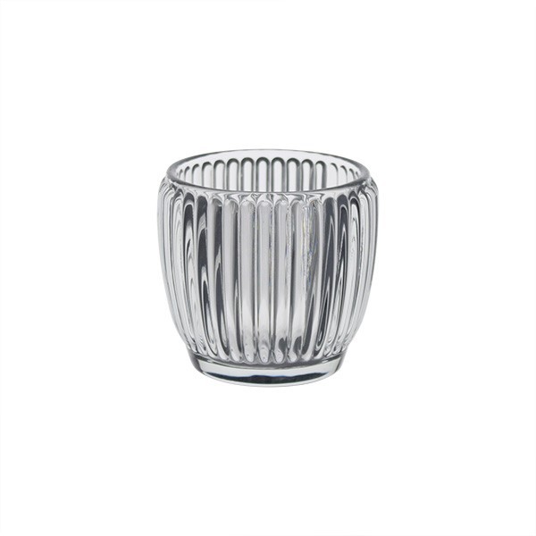 Clear Glass Round Tealight Holder - Elegant Home Decor Candle Holder