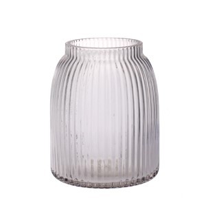 Clear Scarlett Domed Hand Tie Glass Vase - Elegant Home Decor Accent for Flowers and Greenery (16.5cm)