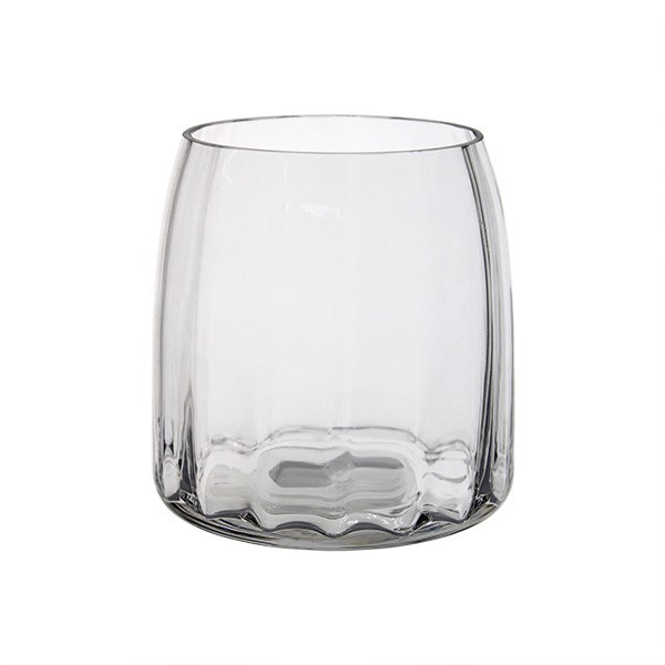 Bella Clear Glass Vase - 13cm Home Decor and Garden Decoration with Elegant Design for Flowers or Centerpieces.