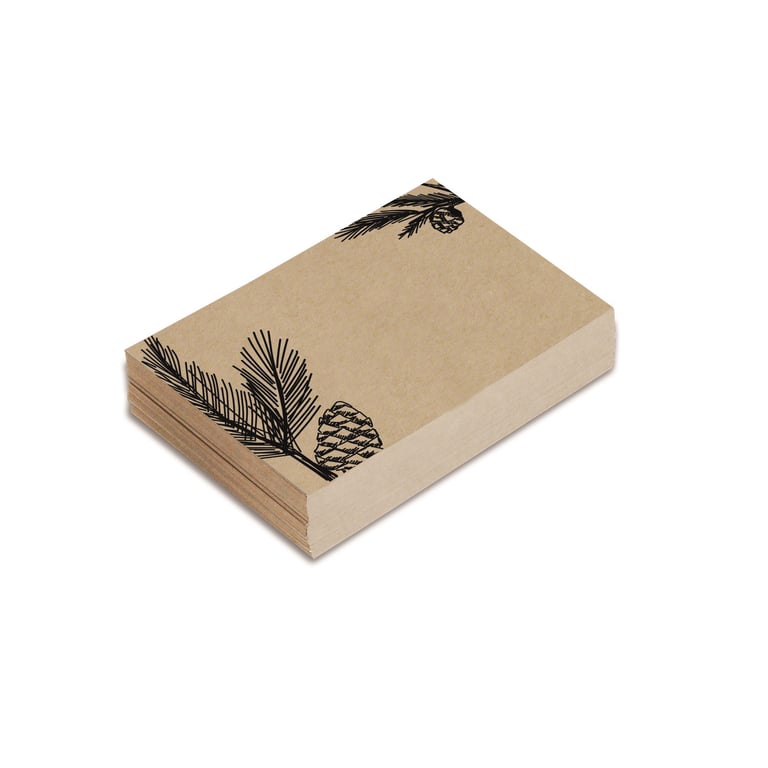 Fir Cone Florist Cards - Eco-Friendly Nature-Inspired Pack of 25