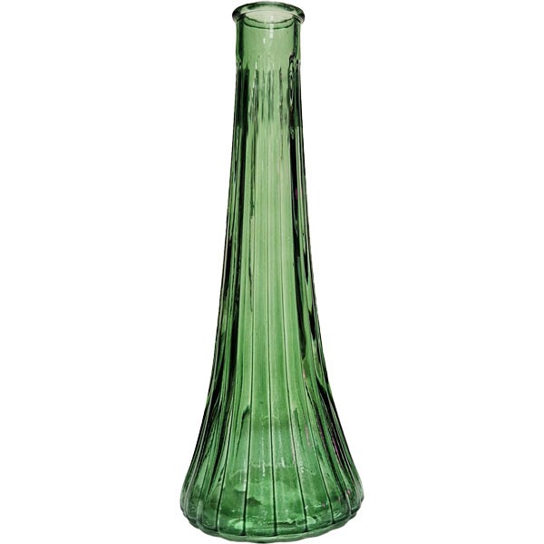 Green Ashley Bud Vase - 21cm Home Decor Flower Vase for Houseplants and Greenery