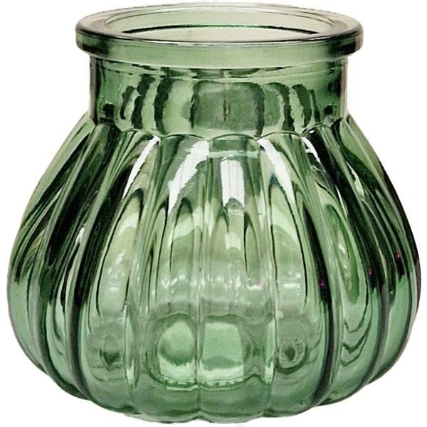 Veneto Green Bubble Glass Jar Vase - Elegant Home Decor & Table Decoration