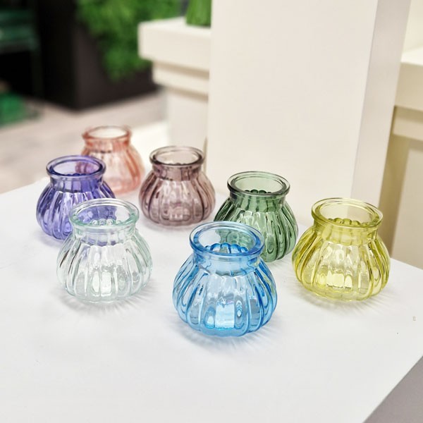 Veneto Green Bubble Glass Jar Vase - Elegant Home Decor & Table Decoration