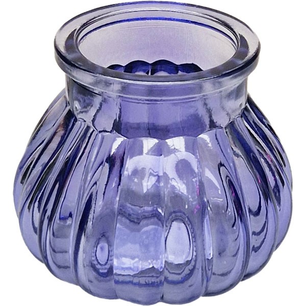 Lilac Veneto Bubble Glass Jar Vase - Elegant Home Decor Item for Garden Ornament and Flower Arrangement