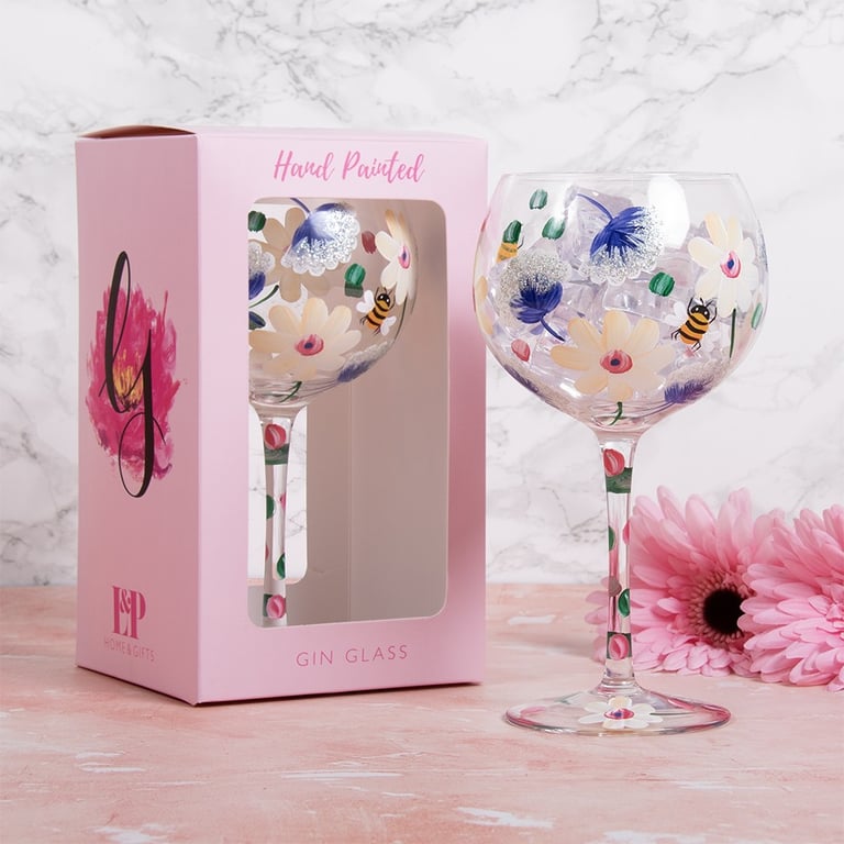 Busy Bees Gin Glass - Elegant Home Barware for Entertaining