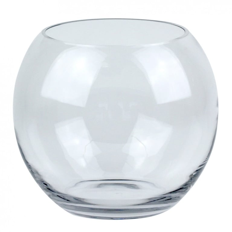 9 Inch Glass Fish Bowl Vase - Home Decor Aquarium Indoor Plant Container