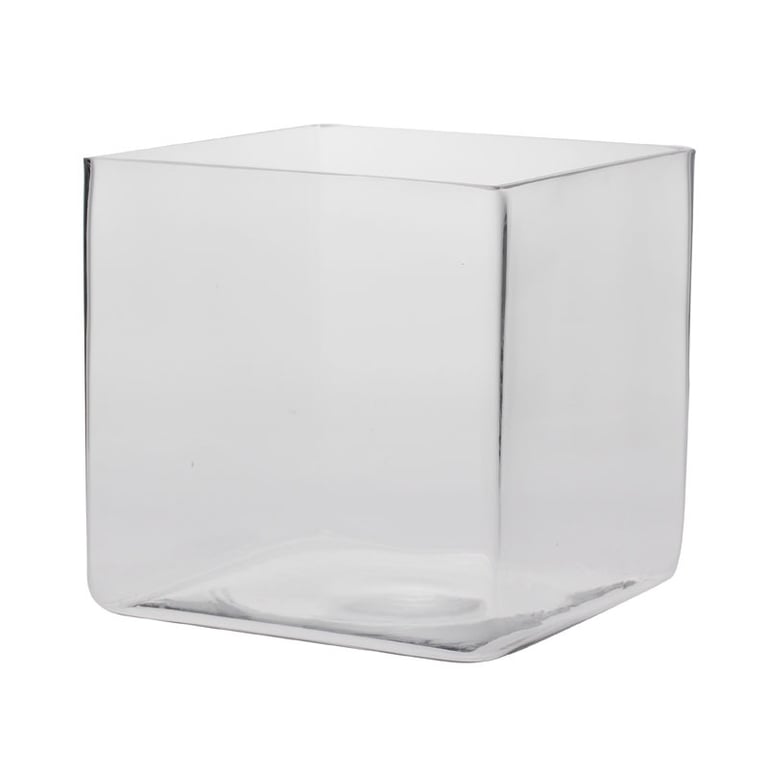 Glass Cube 18 x 18 x 18cm - Mini Greenhouse and Decorative Vase for Home Garden Ornament