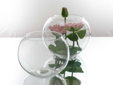 8 Inch Glass Fish Bowl Home Decor Vase