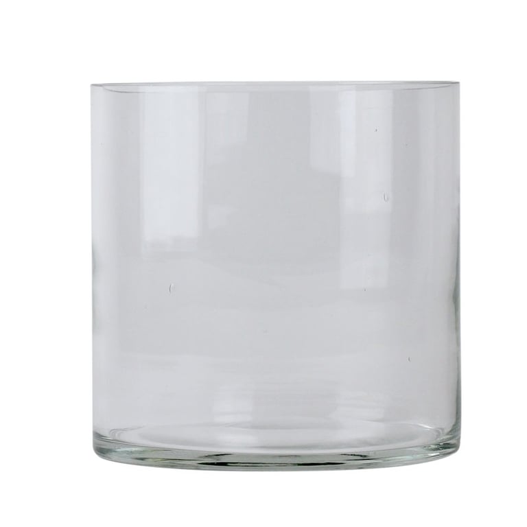 Glass Cylinder Vase - Elegant 25cm x 25cm Home Decor for Indoor Decoration and Flower Arrangement