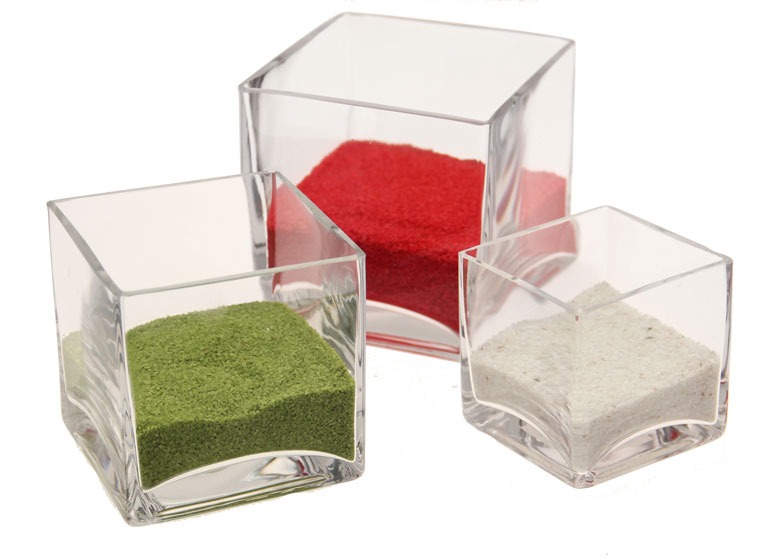 20x20x20cm Glass Cube - Elegant Home Decor and Office Decoration Container