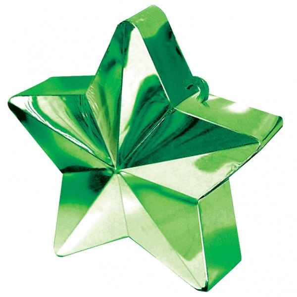 Green Star Balloon Weight - Heavy Duty Anchor for Helium Balloons and Party Decorations