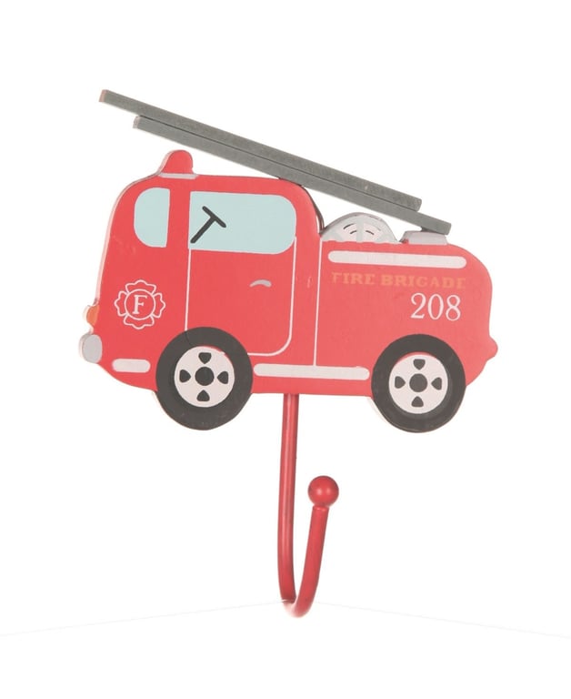 Vintage Fire Engine Single Hook - Industrial Style Wall Decor for Home & Garden