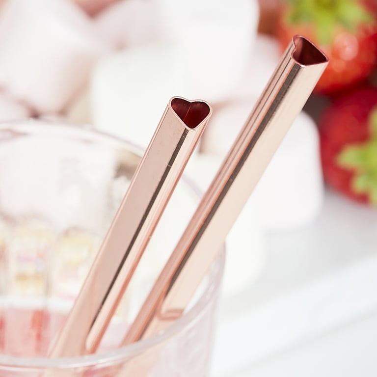 Stainless Steel Metal Straws Pack of 5 - Reusable, Eco Friendly, Food Grade Drinking Straws