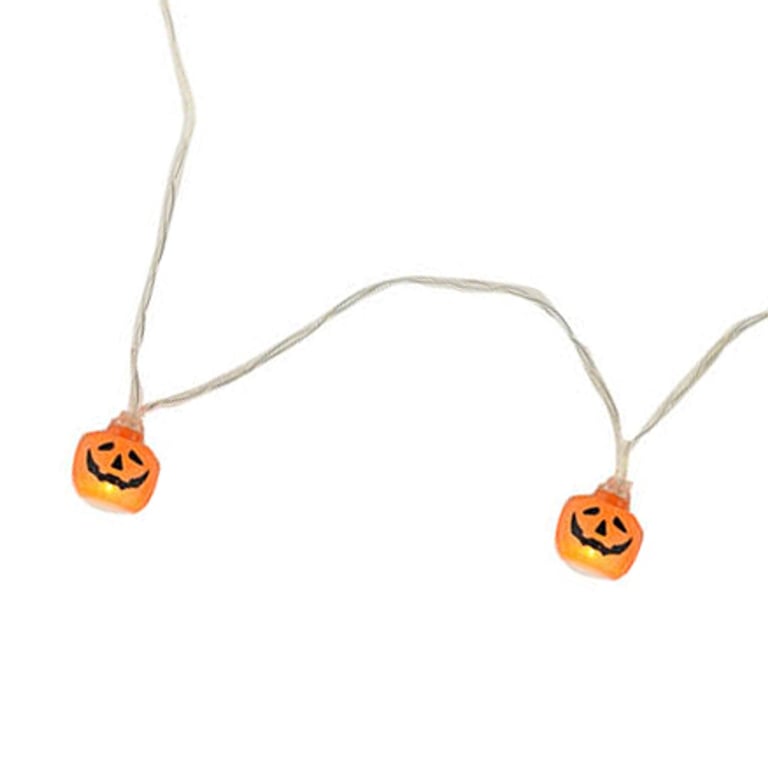 LED Light up Orange Pumpkin Garland - Vibrant Home Decor Lights for Fall Season and Halloween Parties