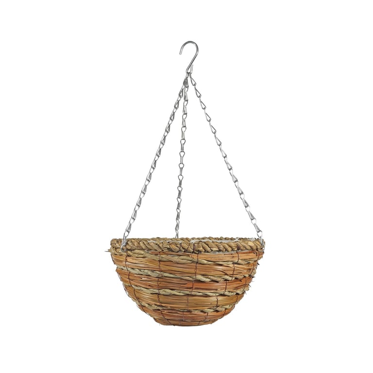Kettlewell 12 Inch Hanging Basket - Elegant Home Decor for Indoor and Outdoor Spaces