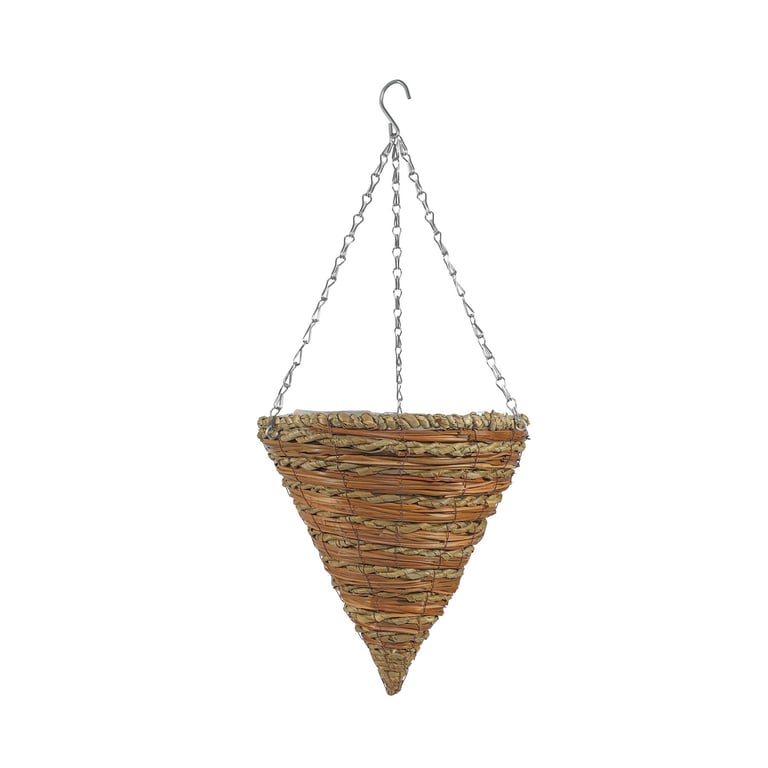 Round Cone Kettlewell 12 Inch Hanging Basket - Elegant Home Decor and Garden Decoration Solution