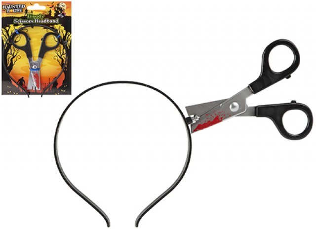 Bloody Scissors Halloween Headband - Bloody Decorations and Prop Accessory