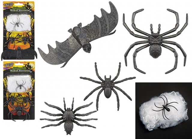 Artificial Spider Webs Decor - Assorted Wall Hanging Home and Garden Art