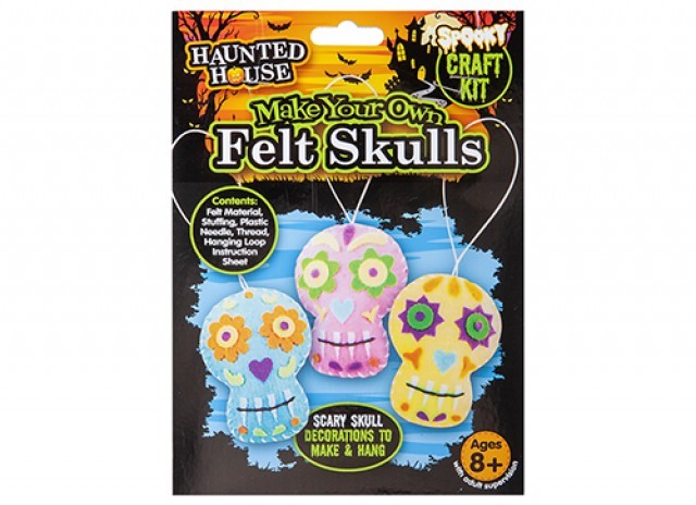 Make Your Own Handmade Felt Skull Decoration - DIY Home Decor Craft