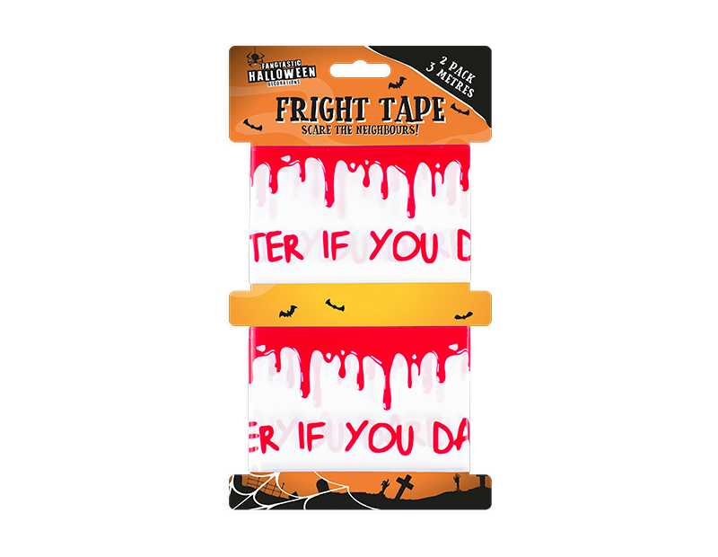 Halloween Fright Tape - Assorted Spooky Decorations for Home and Outdoor