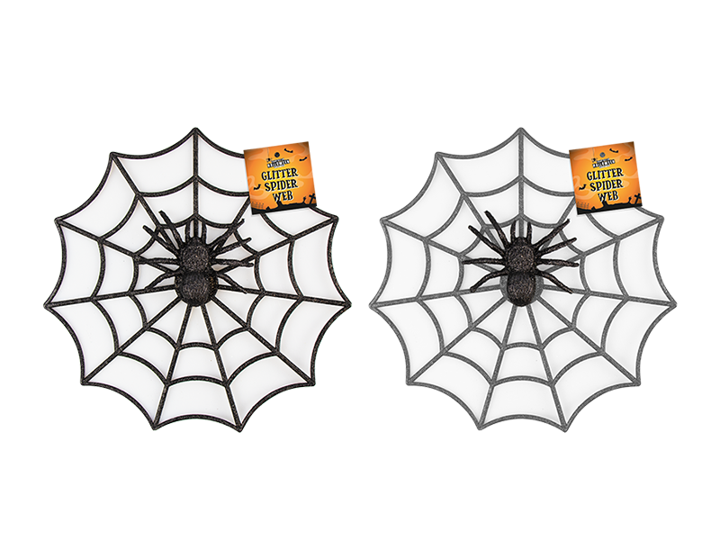 Plastic Spider Web Decoration - Assorted Halloween Home Decorations for Outdoor and Indoor Use