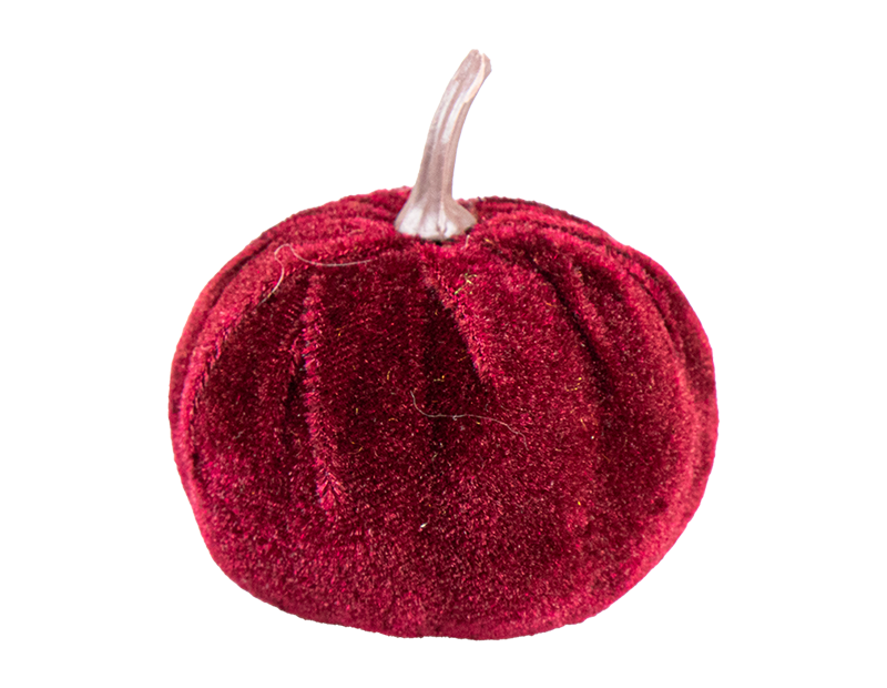 Halloween Mini Velvet Pumpkins Decorations - Set of 3 Home Accents