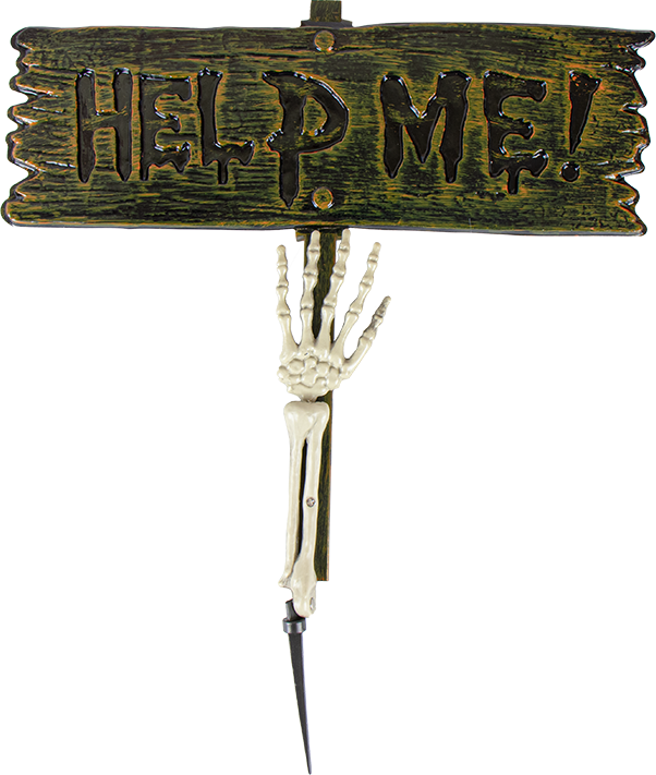 Halloween Help Me Garden Stake - Durable Spooky Sign for Fall Home Decor