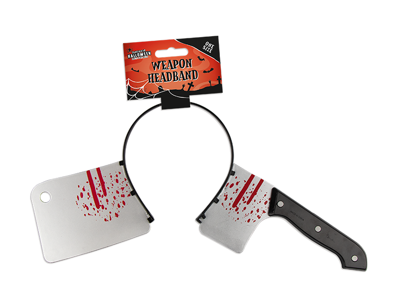 Fake Weapon Headband - Halloween Prop and Action Figure Accessory Costume Headband