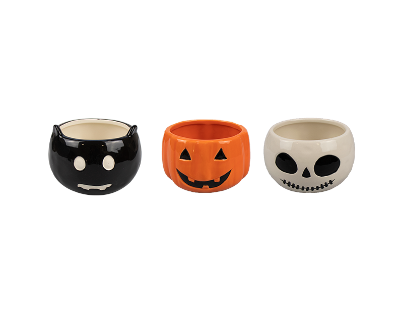 Halloween Stoneware Bowls - Durable Kitchenware for Home Decor