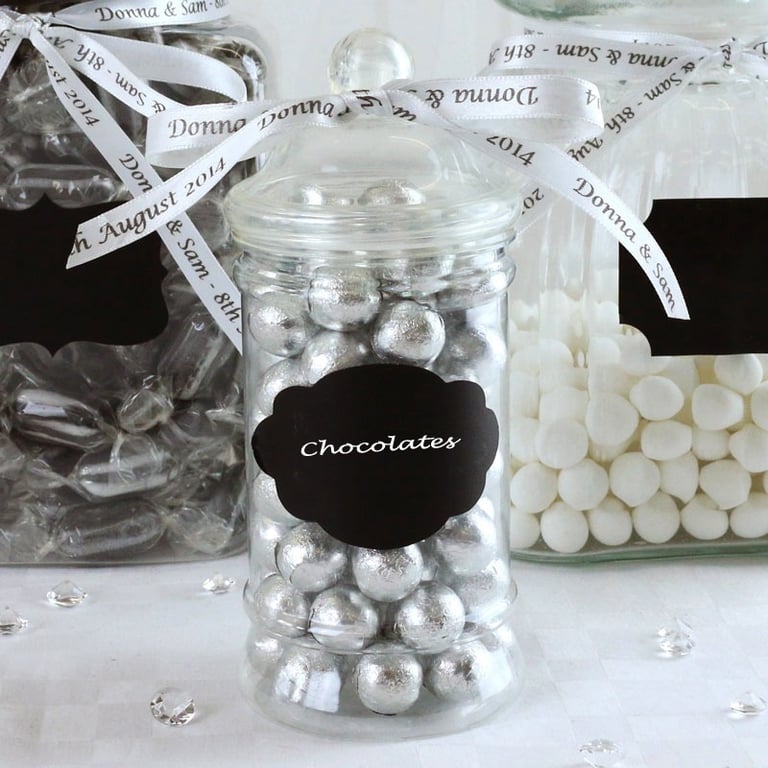 Glass Decorative Candy Jar - Sweet Home and Kitchen Storage Container