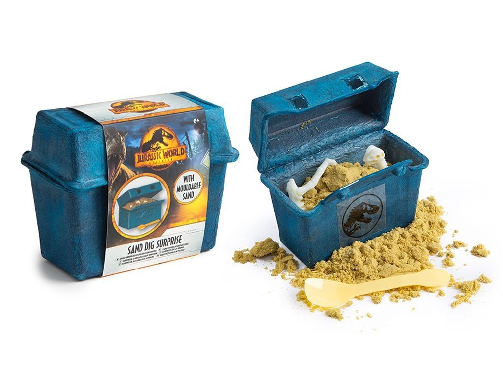 Jurassic World Sand Dig Surprise Kit - Fossil Dig Activity for Kids with Dinosaur Egg Discovery