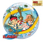 Jake and Neverland Pirates Foil Bubble Balloons - Kids Party Decorations & Supplies