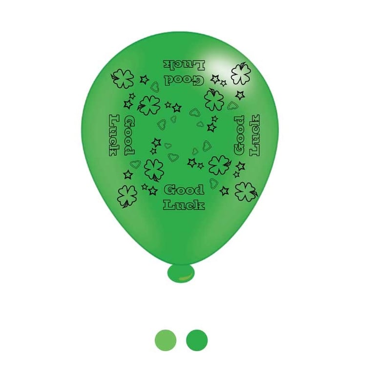 Good Luck Latex Balloons - Set of 8 Party Decorations for Birthdays and Celebrations