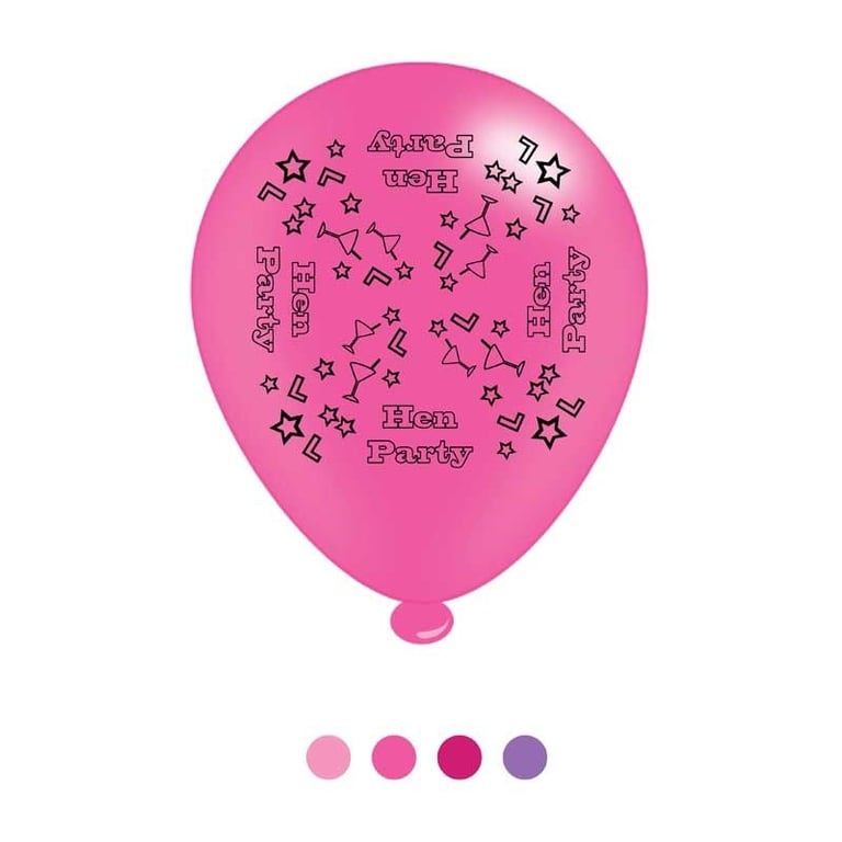Hen Party Latex Balloons - Set of 48 High-Quality Party Decorations for Events and Celebrations