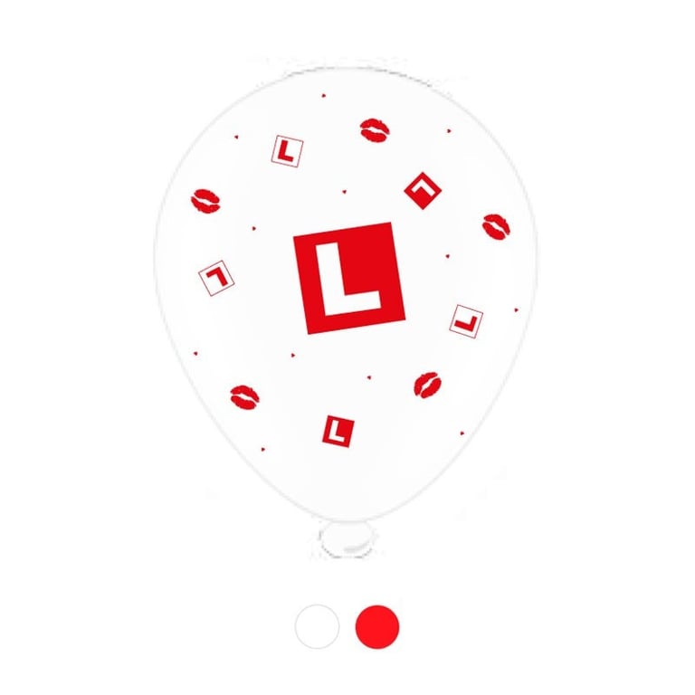 L Plate Latex Balloons - 48 Pack for Home Decor and Party Events