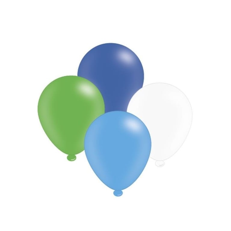 Blue Mix Latex Balloons - 6 Pack Home Decorations and Party Supplies