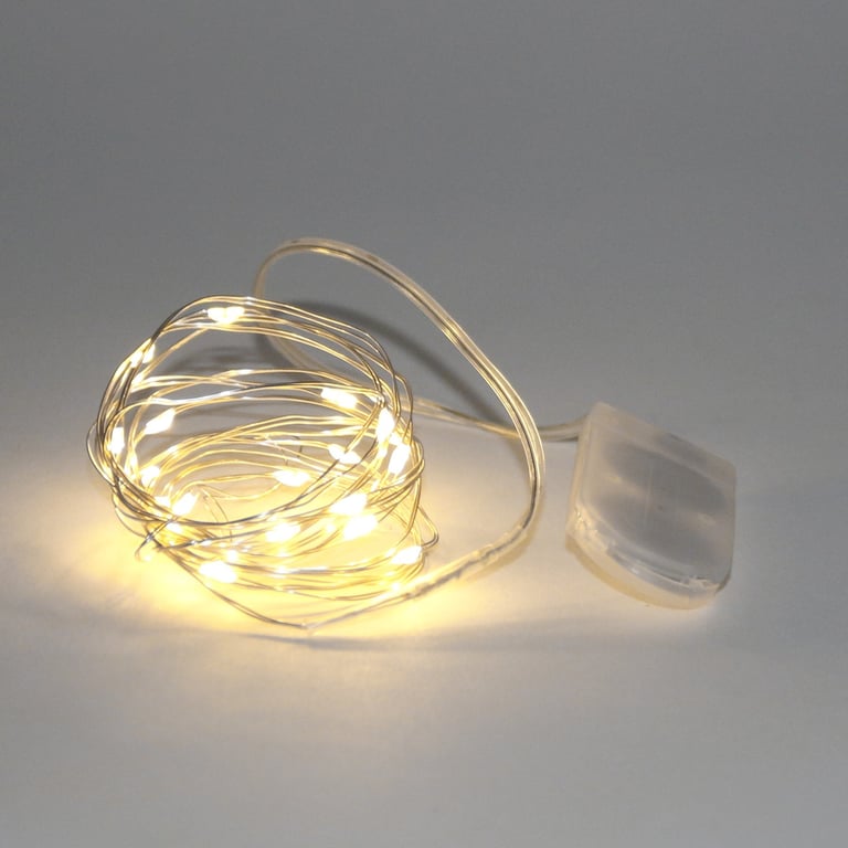Warm White Elements Firefly LED Lights - 20 Piece Energy Efficient Decorative Home Lighting Set
