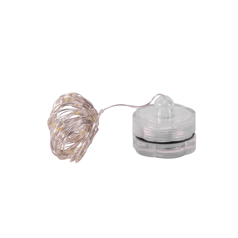 Silver Wire Submersible Warm White Underwater LED Light - Home Aquarium Decoration Lighting