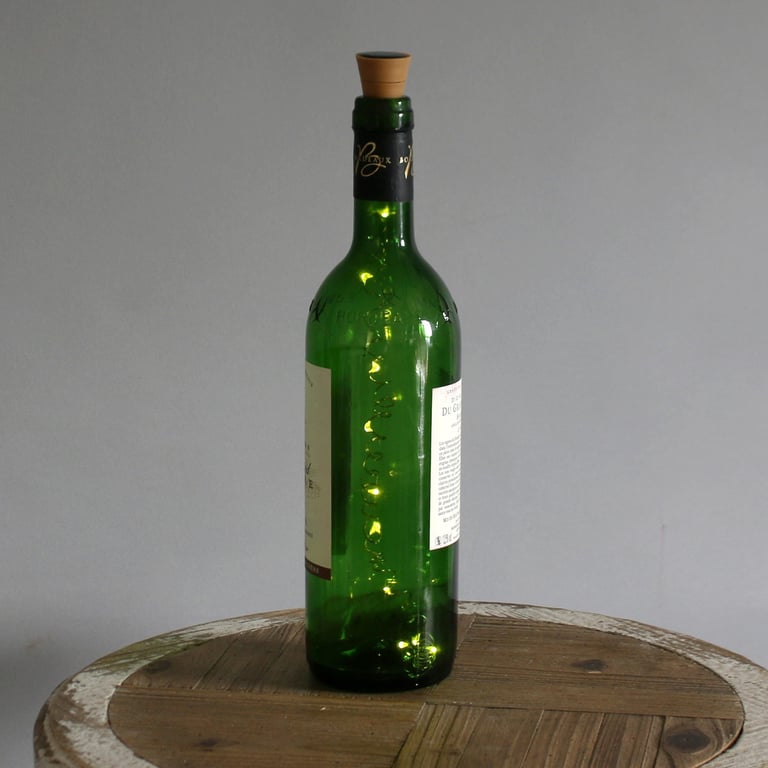 Warm White Solar Powered Bottle Light - 10 Bulbs, Portable LED Camping Lantern for Outdoor Use