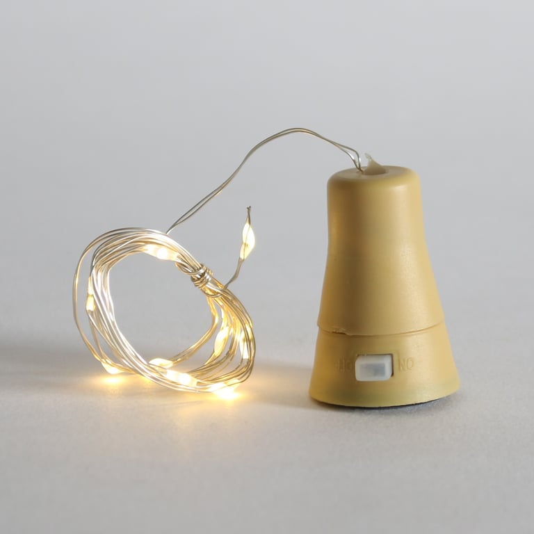Warm White Solar Powered Bottle Light - 10 Bulbs, Portable LED Camping Lantern for Outdoor Use
