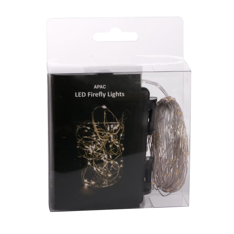 Warm White Outdoor Firefly String Lights - Weatherproof LED Home Decor Lighting for Garden Parties and Nighttime Ambiance