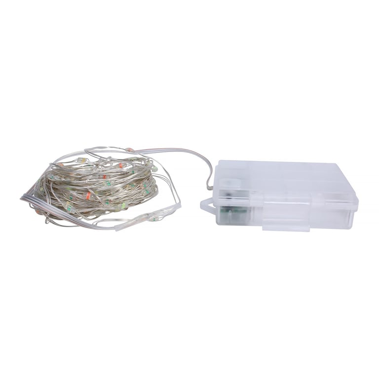 Multi Colour Elements 60 Bulb Outdoor Remote Controlled LED String Lights