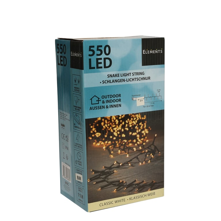 White Elements Snake Skin Mains Lights - Modern Home Lighting Fixture (1100cm)