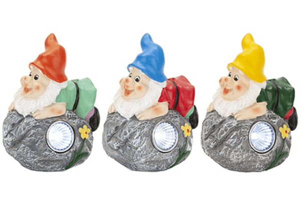 Gnome On Rock Solar Light - Durable Outdoor Garden Decoration with Energy-Efficient Lighting